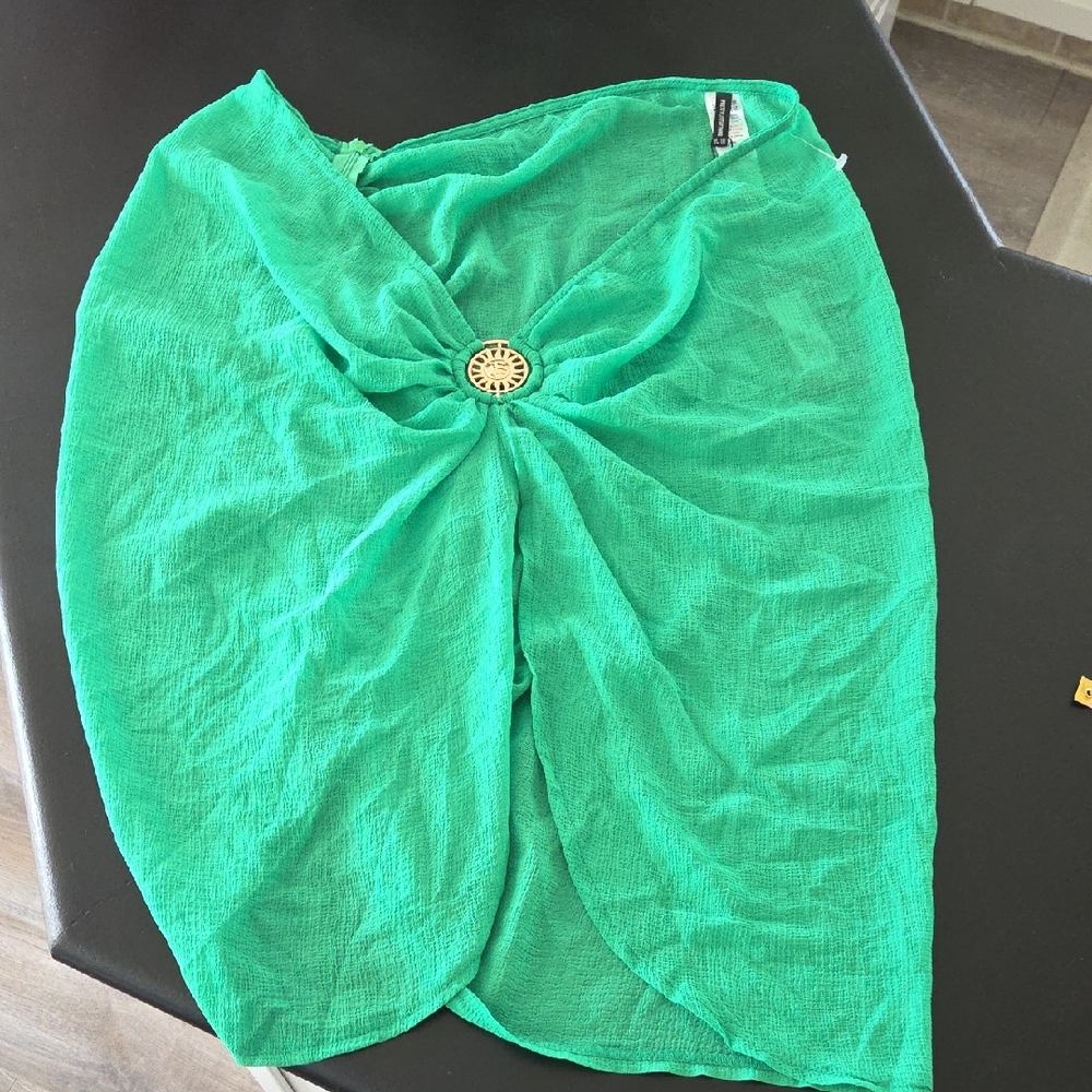 NWT XXL PrettyLittleThing Green Swim Sarong